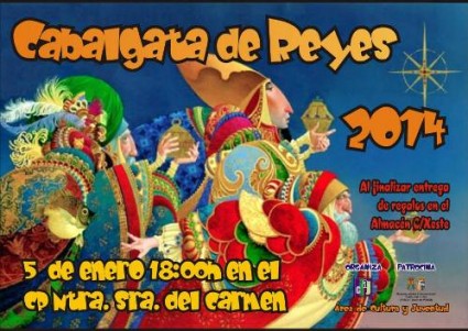 Locandina della Cabalgata de los Reyes Magos ad Aldaia, edizione 2014