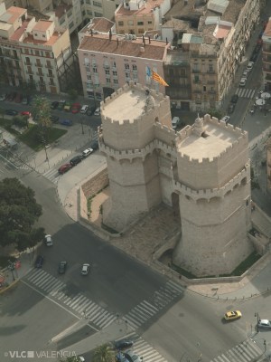Torres de Serranos nel centro di Valencia