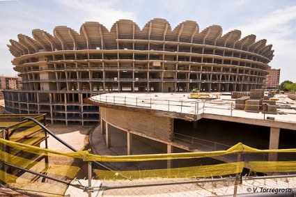 Il cantiere del Nou Mestalla