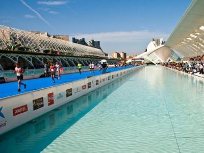 Traguardo della maratona di Valencia